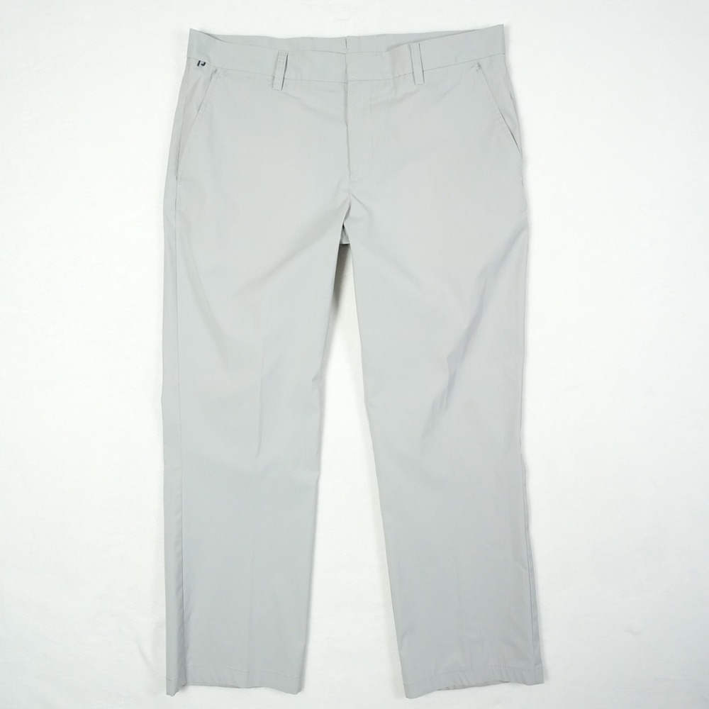 J Lindeberg Mens Regular Fit Light Gray Golf Chinos‎ Pants 36x32